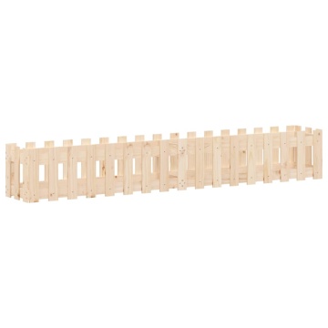 Pat înălțat grădină design gard 200x30x30 cm lemn de pin tratat - Img 2