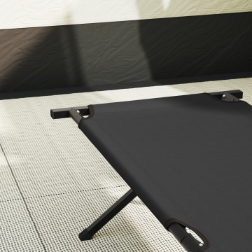 Pat pliabil pentru soare cu geantă de transport Negru 600D Oxford Fabric - Img 3