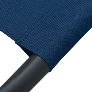 Pat șezlong de exterior cu baldachin și pernă, albastru - Img 5