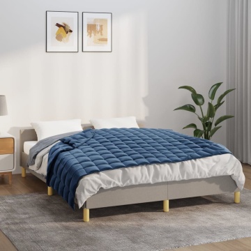 Pătură cu greutăți, albastru, 120x180 cm, 5 kg, material textil - Img 1