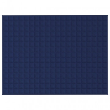 Pătură cu greutăți, albastru, 150x200 cm, 7 kg, material textil - Img 3