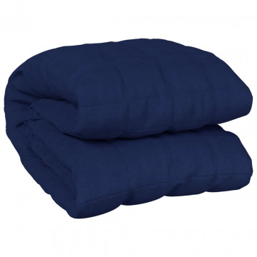 Pătură cu greutăți, albastru, 200x225 cm, 9 kg, material textil - Img 2