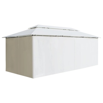 Pavilion cu perdele, alb, 600 x 298 x 270 cm, 180g/m² - Img 3
