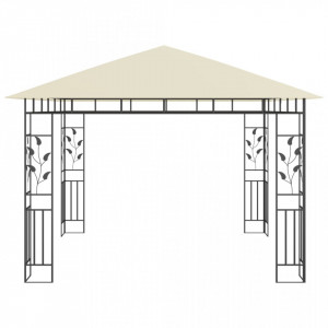 Pavilion cu plasă anti-țânțari, crem, 3x3x2,73 m, 180 g/m² - Img 3
