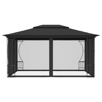 Pavilion cu plase, antracit, 300 x 400 x 265 cm - Img 2