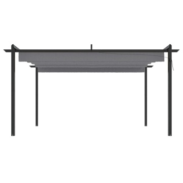 Pavilion de grădină, acoperiș retractabil, antracit, 4x3 m - Img 3