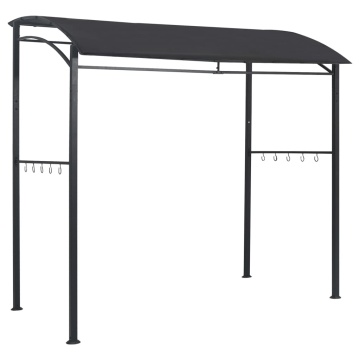Pavilion de grătar, antracit, 215 x 150 x 220 cm, oțel - Img 3