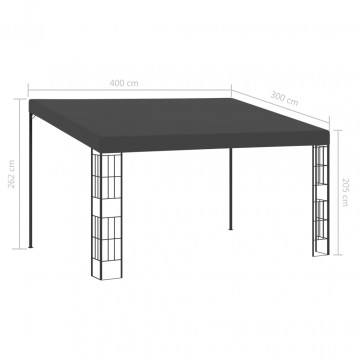 Pavilion de perete, antracit, 3 x 4 m, material textil - Img 4