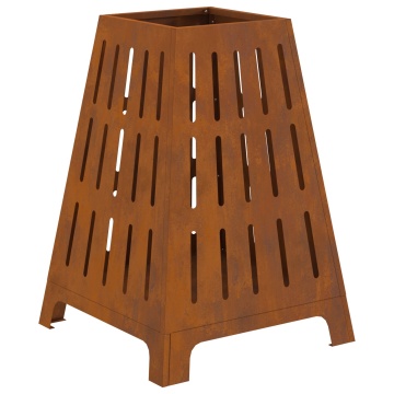 Păză de foc cuadrată 50x50x70 cm Oțel rezistent la intemperii - Img 2