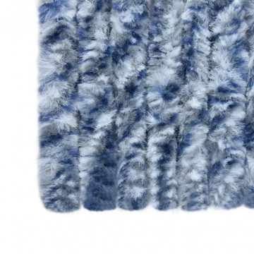 Perdea de insecte, albastru, alb, argintiu, 56x185 cm, Chenille - Img 6