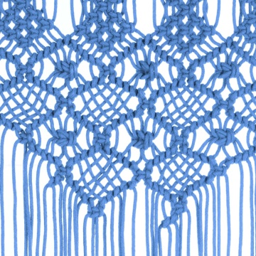 Perdea macrame, albastru, 140 x 240 cm, bumbac - Img 4