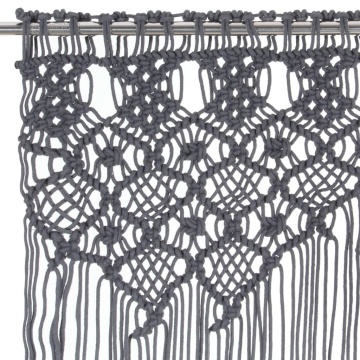 Perdea macrame, antracit, 140 x 240 cm, bumbac - Img 3