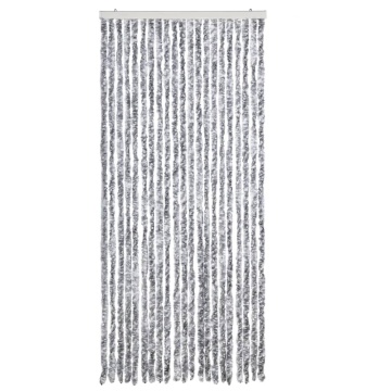 Perdea pentru insecte, alb și gri, 90 x 200 cm, chenille - Img 3