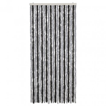 Perdea pentru insecte, gri și negru, 100x230 cm, chenille - Img 3