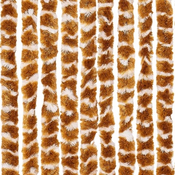 Perdea pentru insecte, ocru și alb, 56x200 cm, chenille - Img 7