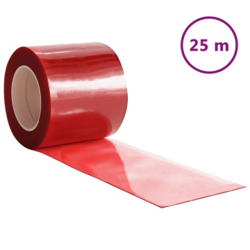 Perdea pentru ușă, roșu, 200 mmx1,6 mm 25 m, PVC - Img 2
