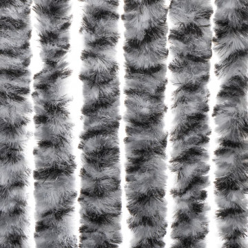 Perdele pentru insecte, gri și alb-negru, 100x230 cm, chenille - Img 7