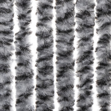 Perdele pentru insecte, gri și alb-negru, 100x230 cm, chenille - Img 7