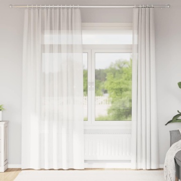 Perdele Voile cu Bucle 2 buc Alb 140x225 cm - Img 1