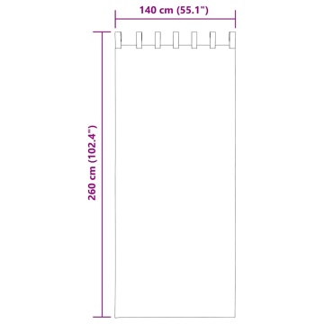 Perdele Voile cu Bucle 2 buc Alb 140x260 cm - Img 7