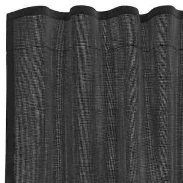 Perdele Voile cu buzunare pentru bare 2 buc Negru - Img 8