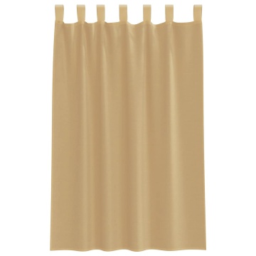 Perdele Voile cu buzunare pentru bare 2 buc Nisip - Img 4