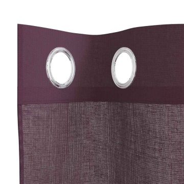 Perdele Voile cu Oeje 2 buc Violet 140x175 cm - Img 8