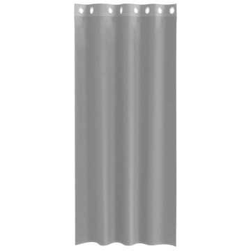 Perdele Voile cu Oelii 2 buc Gri deschis 140x225 cm - Img 4