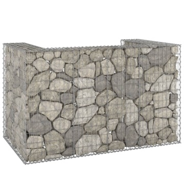 Perete gabion pentru pubele, 180x100x110 cm, oțel galvanizat - Img 1