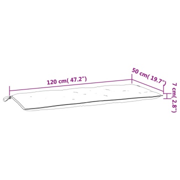 Pernă bancă de grădină, crem, 120x50x7 cm, material oxford - Img 6