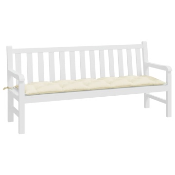 Pernă bancă de grădină, crem, 180x50x7 cm, textil oxford - Img 3