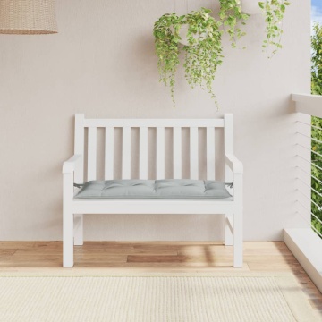 Pernă bancă de grădină, melanj gri deschis, 100x50x7 cm, textil - Img 3