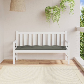 Pernă bancă de grădină, melanj gri închis, 150x50x7 cm, textil - Img 3