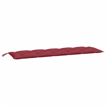 Pernă bancă de grădină, roșu vin, 180x50x7 cm, material oxford - Img 2