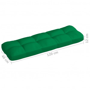 Pernă canapea din paleți, verde, 120 x 40 x 12 cm - Img 5