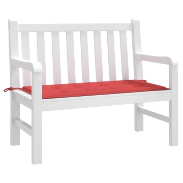 Pernă de bancă de grădină, roșu, 120x50x3 cm, textil oxford - Img 3