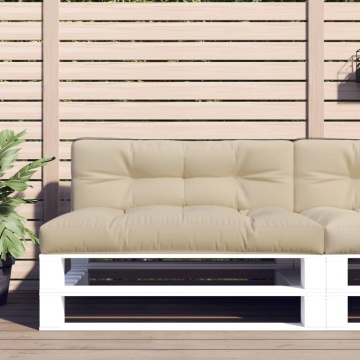 Pernă de paleți, bej, 120x40x12 cm, material textil - Img 1