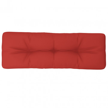 Pernă de paleți, roșu, 120x40x12 cm, material textil - Img 4