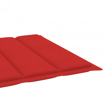 Pernă de șezlong, roșu, 200x60x3 cm, material textil - Img 5