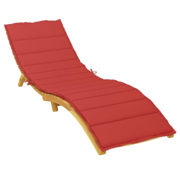 Pernă de șezlong, roșu, 200x60x3 cm, textil oxford - Img 3