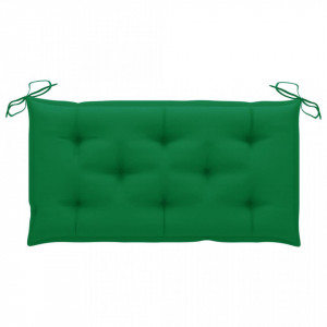 Pernă pentru bancă de grădină, verde, 100x50x7 cm, textil - Img 1