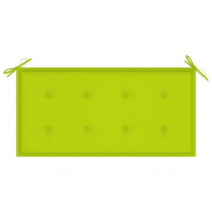 Pernă pentru bancă de grădină, verde aprins, 100x50x4 cm textil - Img 1
