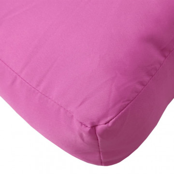Pernă pentru canapea din paleți, roz, 60x60x12cm, textil - Img 7