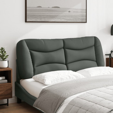 Pernă pentru tăblie de pat, gri închis, 120 cm, material textil - Img 3
