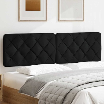 Pernă pentru tăblie de pat, negru, 180 cm, material textil - Img 3