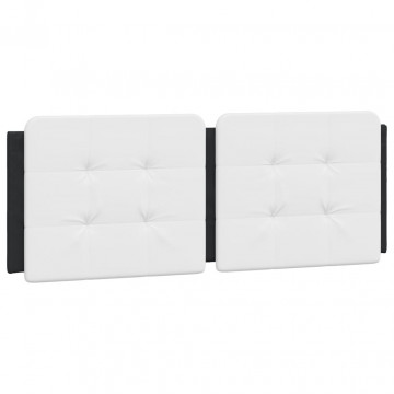 Pernă pentru tăblie pat, alb și negru, 140cm, piele artificială - Img 2
