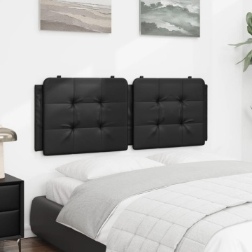 Pernă pentru tăblie pat, negru, 140 cm, piele artificială - Img 3