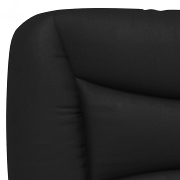 Pernă pentru tăblie pat, negru, 90 cm, piele artificială - Img 7