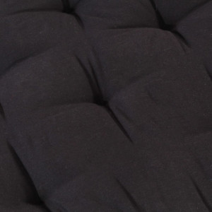 Pernă podea canapea din paleți, negru, 120 x 80 x 10 cm bumbac - Img 2