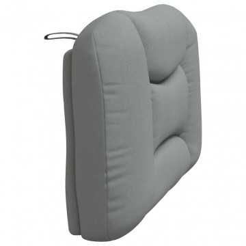 Pernă tăblie de pat, gri deschis, 100 cm, material textil - Img 5